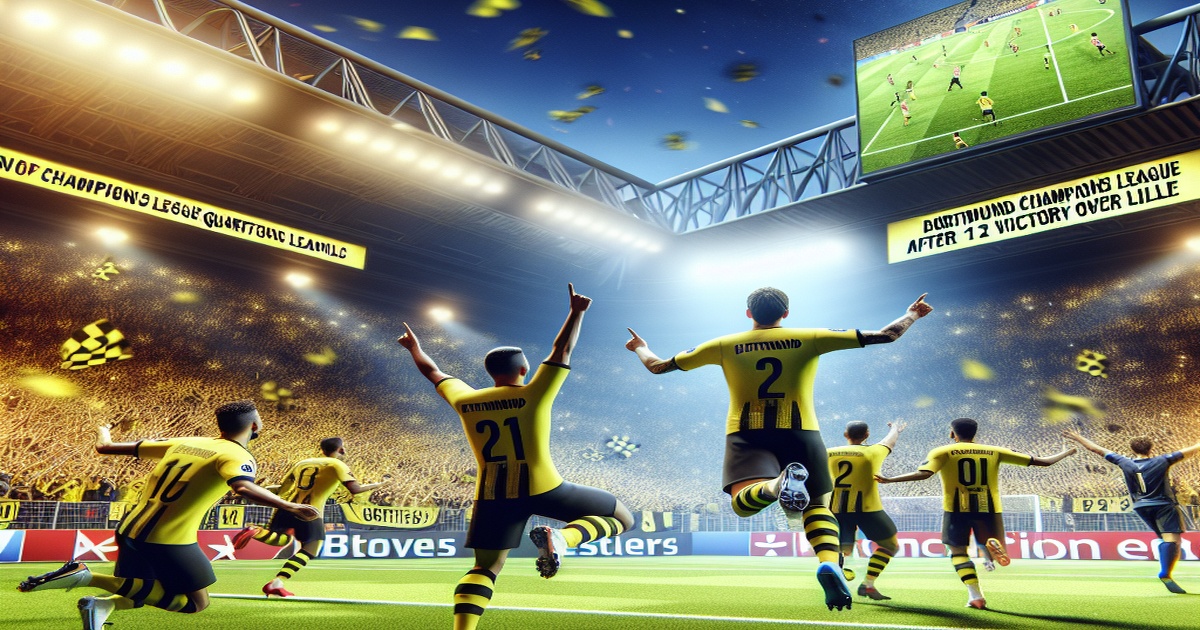 Main image to the post Dortmund Reach Champions League Quarter-Finals After 2-1 Victory Over Lille