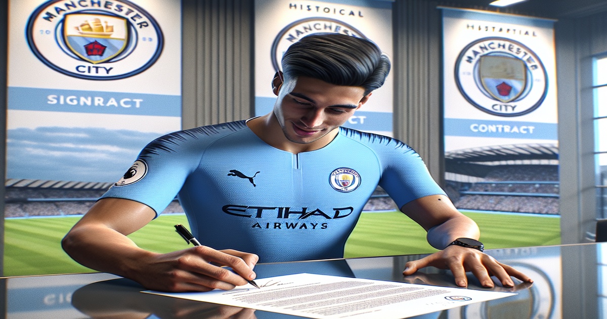 Main image to the post Haaland Signs Historic 10-Year Contract with Manchester City