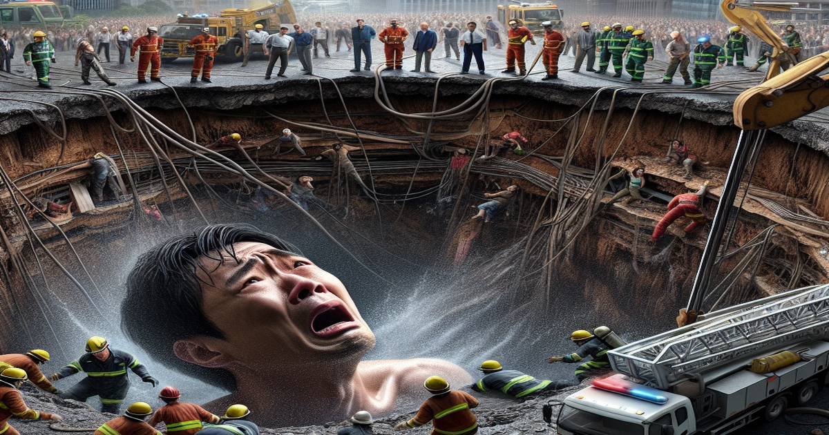 Main image to the post Man Trapped in Sinkhole Near Tokyo as Rescue Efforts Intensify