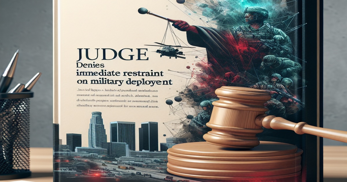 Main image to the post Judge Denies Newsom's Immediate Restraint on Trump's Military Deployment in Los Angeles