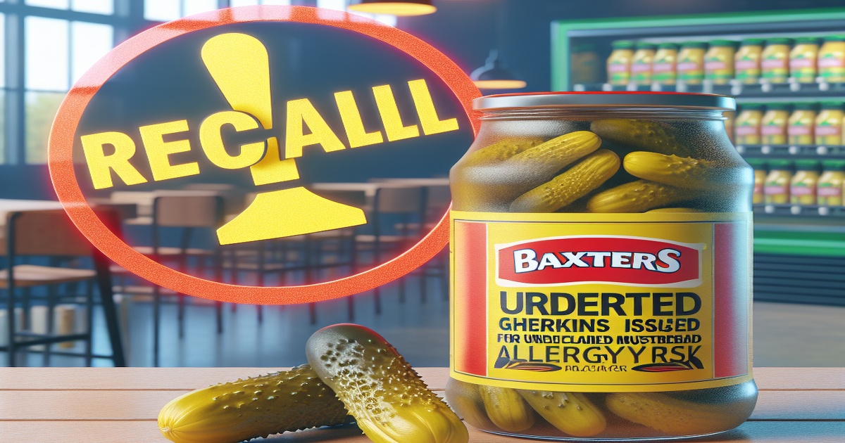 Main image to the post Urgent Recall Issued for Baxters Gherkins Due to Undeclared Mustard Allergy Risk