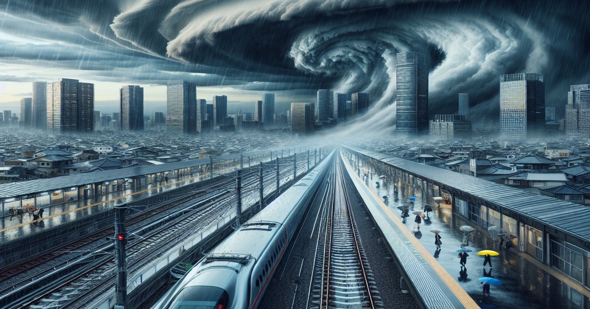 Typhoon Lingling Halts Bullet Train Services in Kyushu, Japan