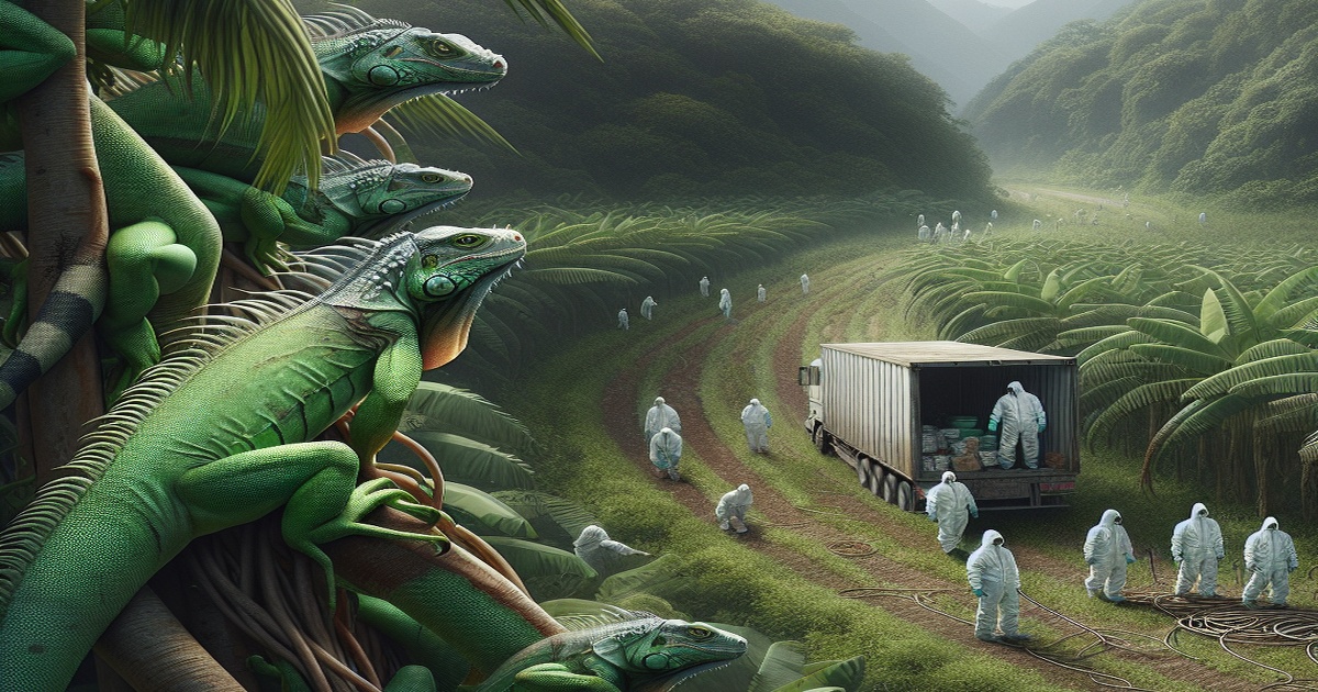 Main image to the post Taiwan Plans Major Culling of Invasive Green Iguanas to Protect Agriculture