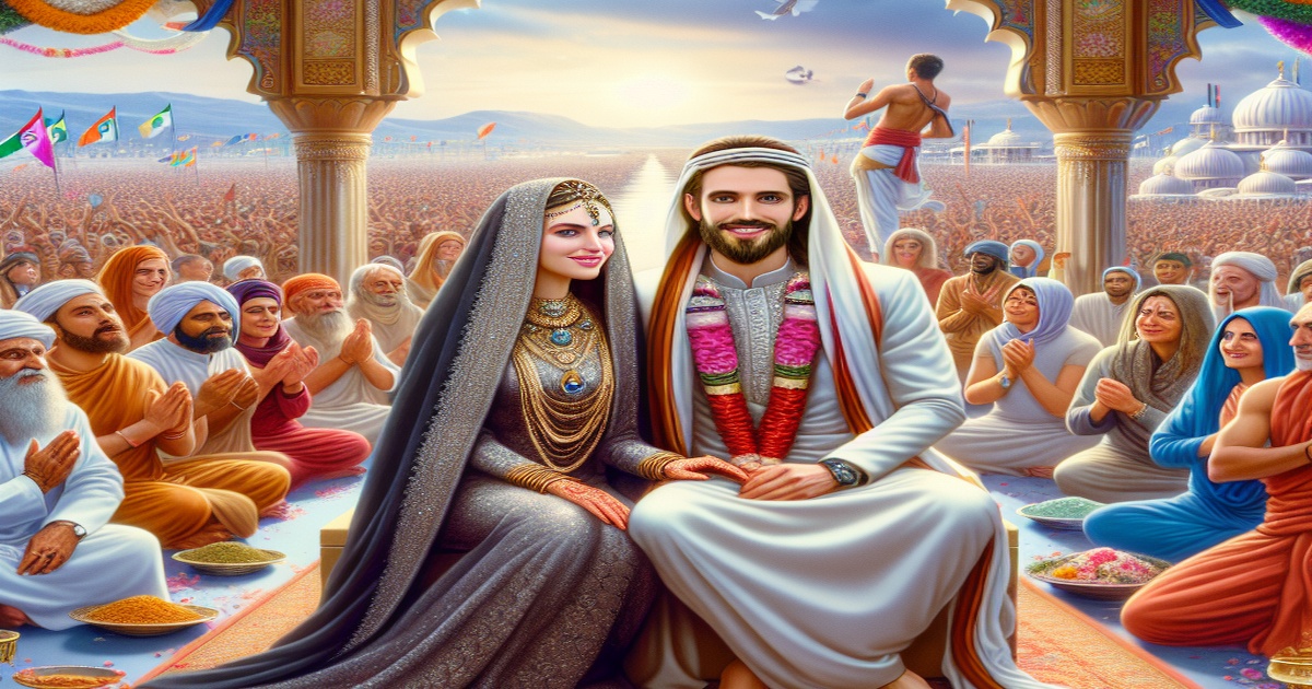 Main image to the post Interfaith Couple Ties the Knot in Divine Ceremony at Maha Kumbh 2025