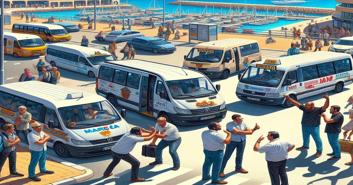 Main image to the post Minibus Drivers Clash at Majorca Airport, Highlighting Tourism Tensions