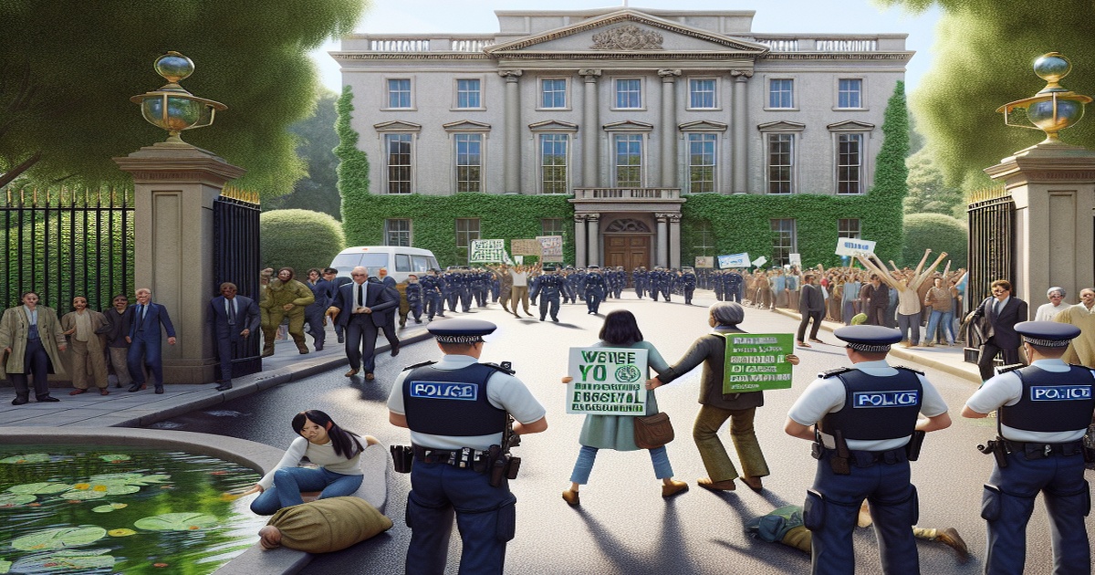 Greenpeace Activists Arrested After Embassy Pond Protest
