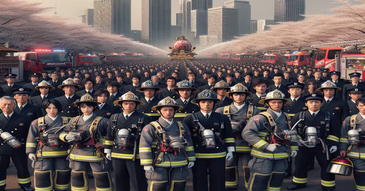 Main image to the post Tokyo Firefighters Showcase Skills and Tradition at Annual Dezomeshiki Festival