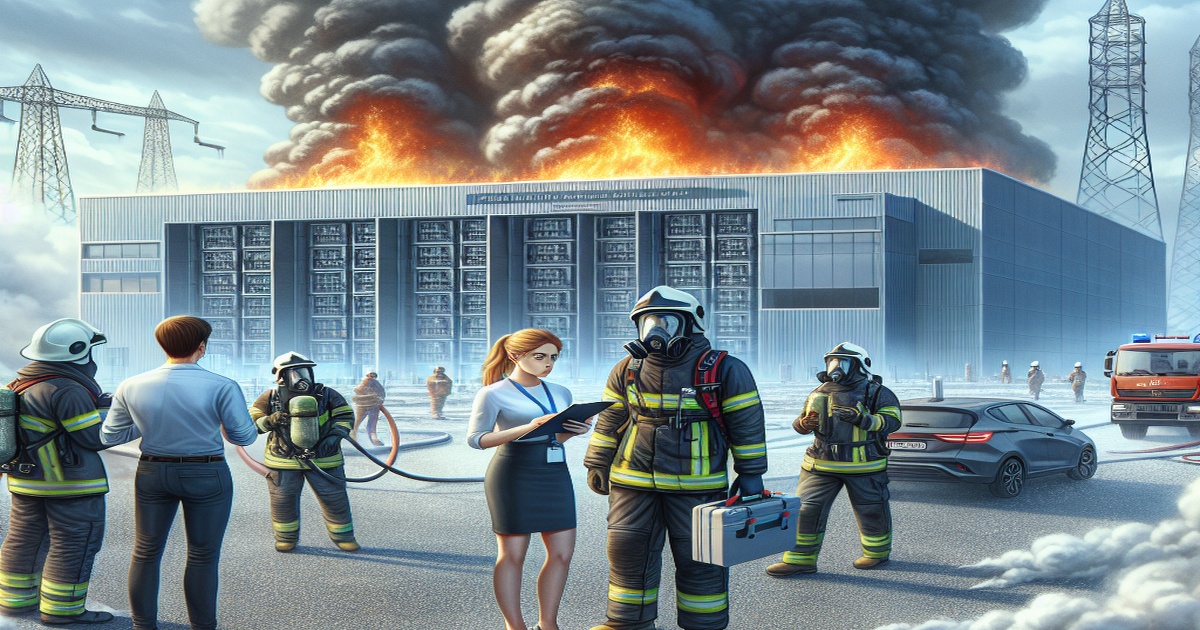 Main image to the post Fire at World's Largest Battery Storage Plant Raises Concerns About Safety and Air Quality