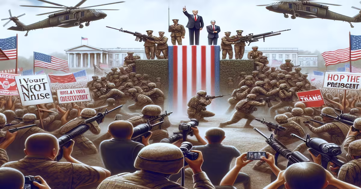 Main image to the post Trump's Military Parade Draws Protests and Mixed Reactions