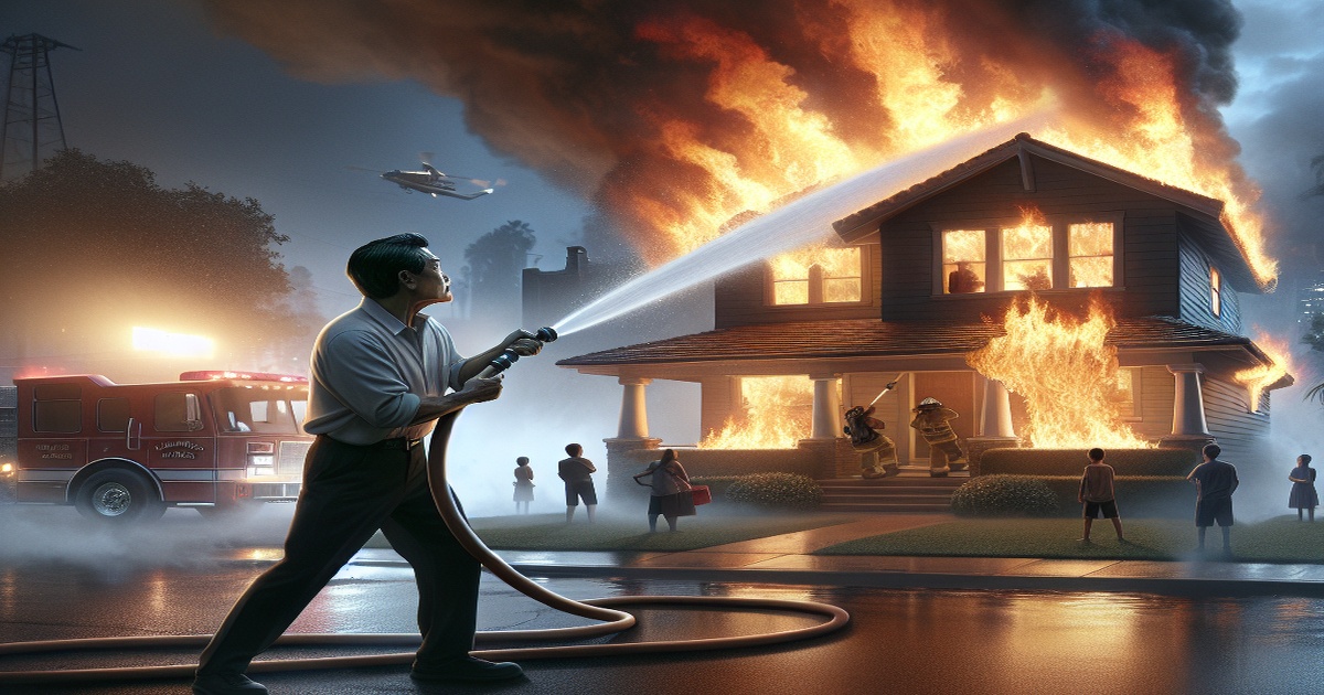 Main image to the post Altadena Resident's Heroic Efforts Save Home Amidst Devastating Eaton Fire