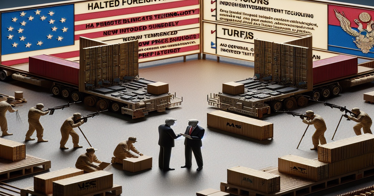 Main image to the post "Trump Halts Ukraine Aid Amid Tensions, Announces Major Chip Investment and New Tariffs"