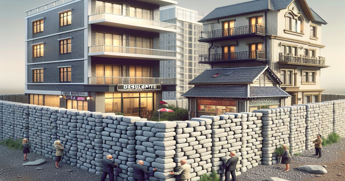 Main image to the post Dispute Erupts Over Ownership of Dwarf Wall Between Developer and Local Businessman