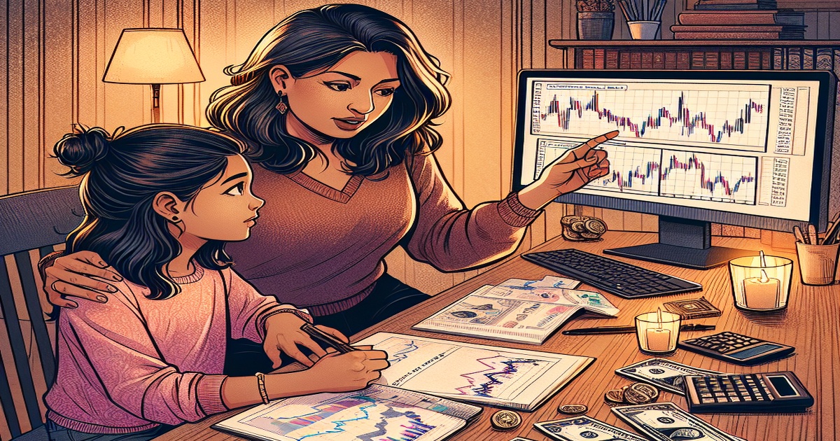 Mother Teaches Children Day Trading as Part of Homeschool Curriculum