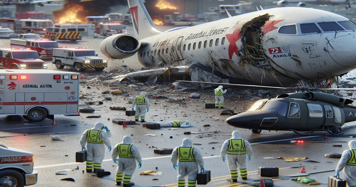 Main image to the post Investigators Seek Clues in Fatal Crash Involving American Airlines Jet and Army Helicopter