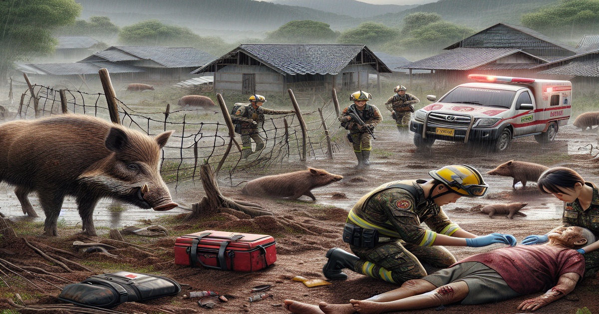 Main image to the post Wild Boar Attack Leaves Guizhou Villager Hospitalized with Severe Injuries
