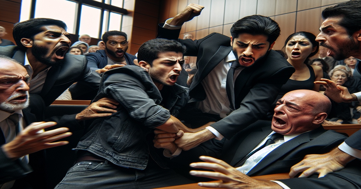 Courtroom Brawl Erupts After Men Attack Murder Suspect