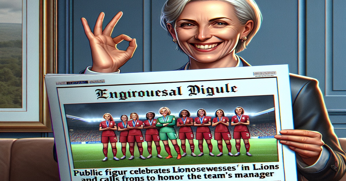 Main image to the post King Charles Celebrates Lionesses' Euros Victory and Public Calls for Manager's Honor
