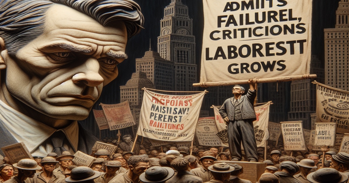 Main image to the post President Admits Failure, Criticism Mounts, Labor Unrest Grows