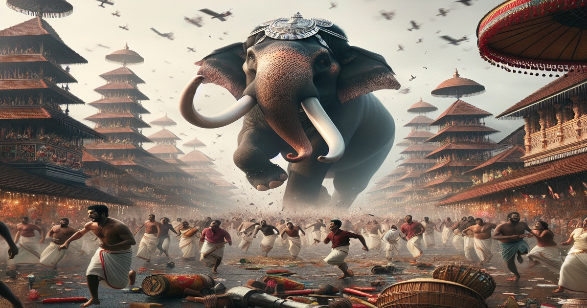 Main image to the post Elephant Rampage at Kerala Temple Festival Claims Three Lives