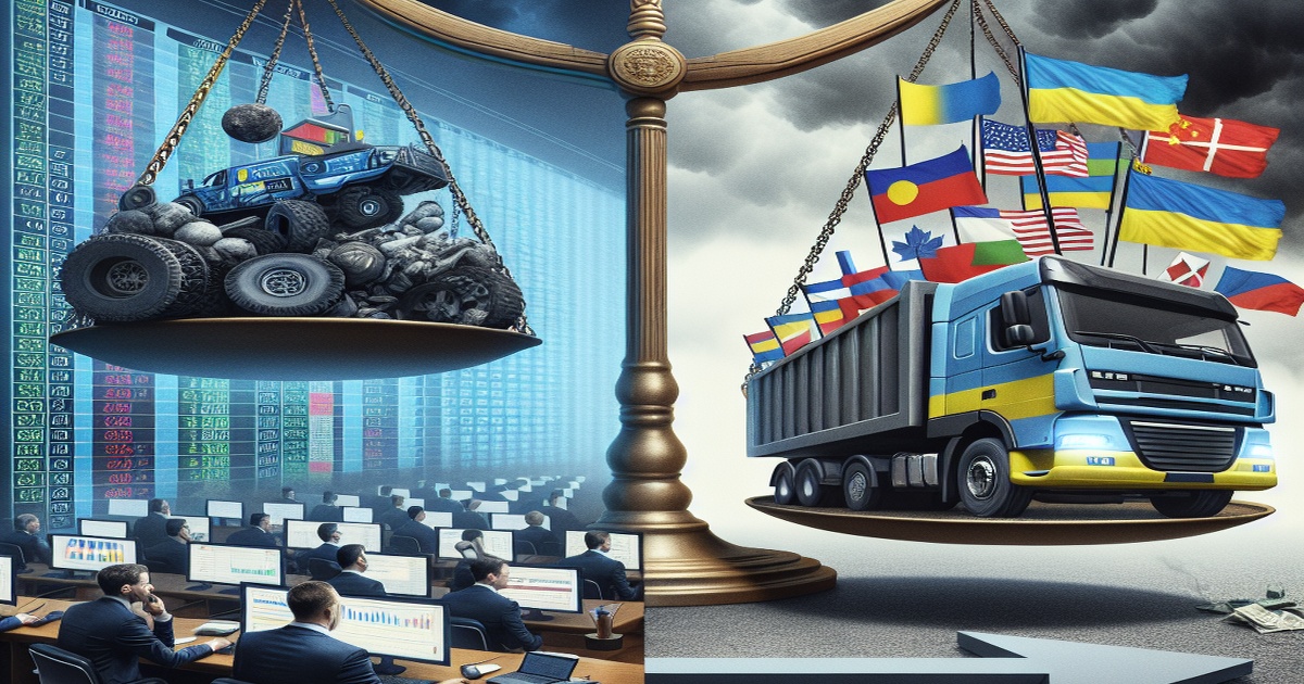 Main image to the post "Market Struggles for Tesla's Cybertruck and Shifting Support for Ukraine Amidst Political Turmoil"