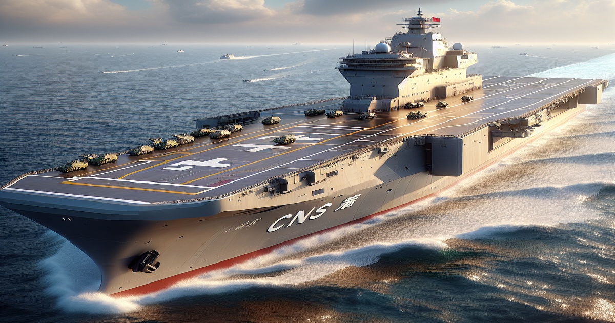 Main image to the post China Launches Its Largest Amphibious Assault Ship, the CNS Sichuan