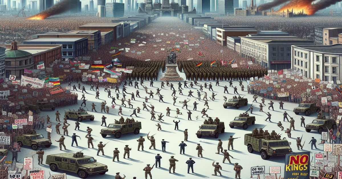 Main image to the post No Kings" Protests Erupt Nationwide Amidst Trump's Military Parade