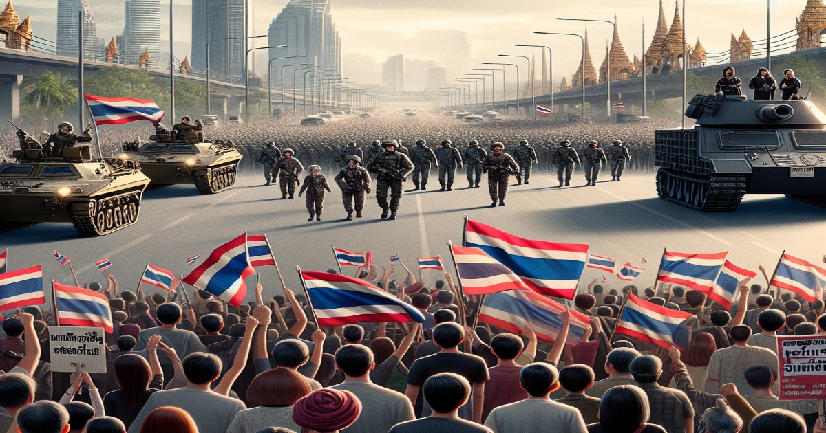 Main image to the post Thai Protesters Demand Resignation, Back Military Amid Border Tensions