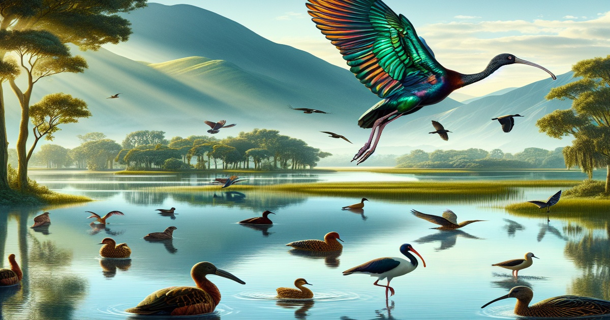 Main image to the post Glossy Ibis Returns to Hengshui Lake, a Testament to Conservation Success