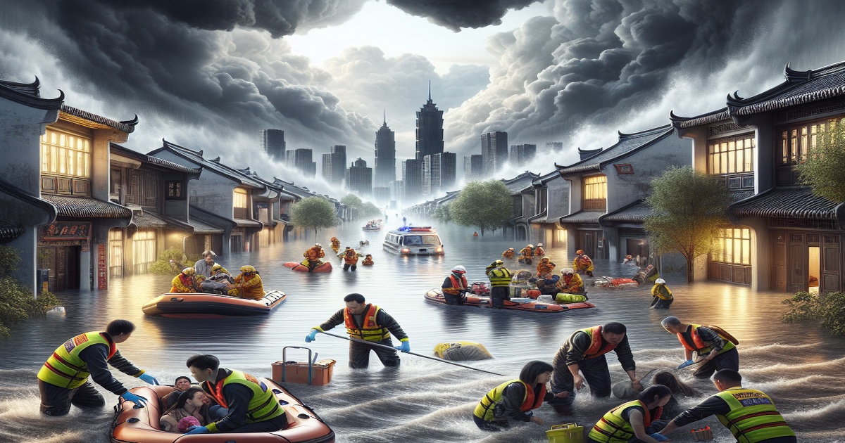Main image to the post China Intensifies Flood Relief Efforts Amidst Disasters