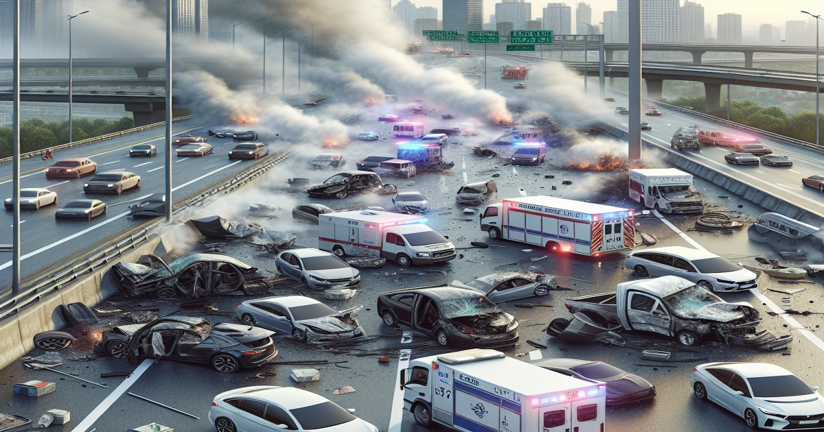 Main image to the post Multi-Vehicle Pileup on South Korean Highway Injures Nine