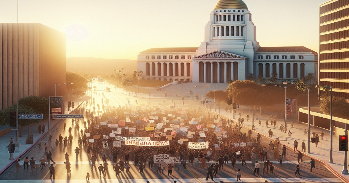 Main image to the post Immigration Clashes in Los Angeles Fuel Republican Push for Spending Bill