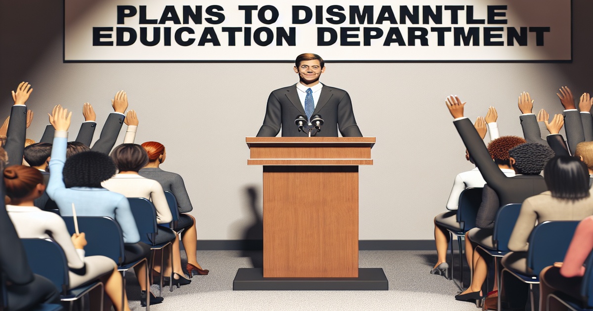 Main image to the post McMahon Announces Plans to Dismantle Education Department, Democrats Raise Concerns