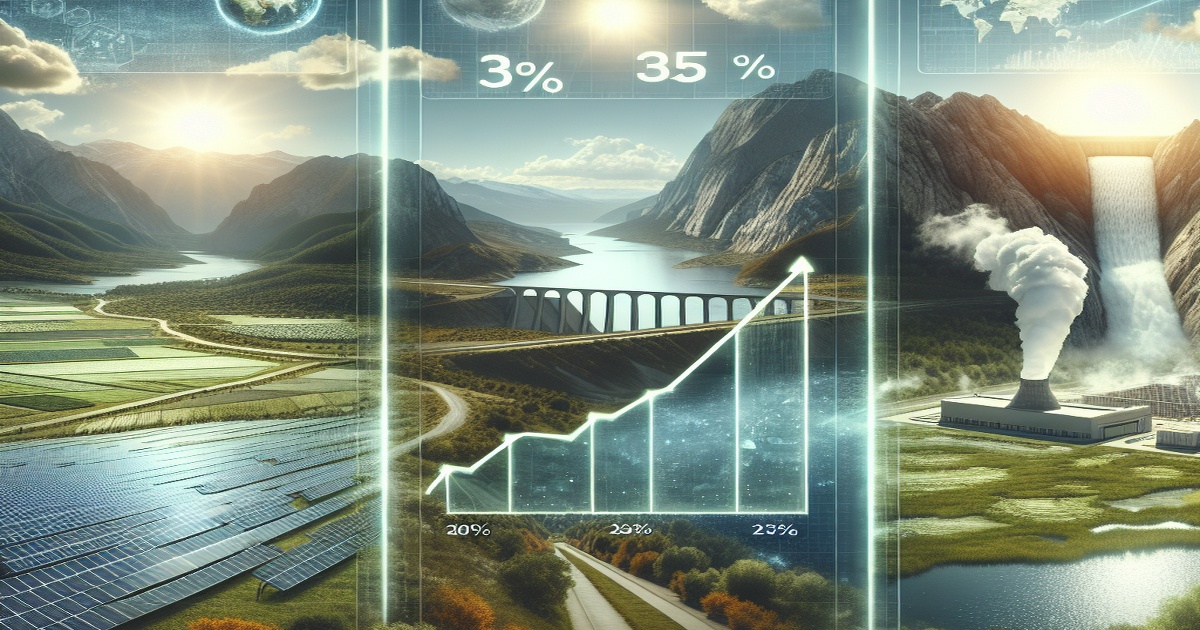 Main image to the post Aiming for 35% by 2034, with Solar, Hydro, and Geothermal Leading the Charge