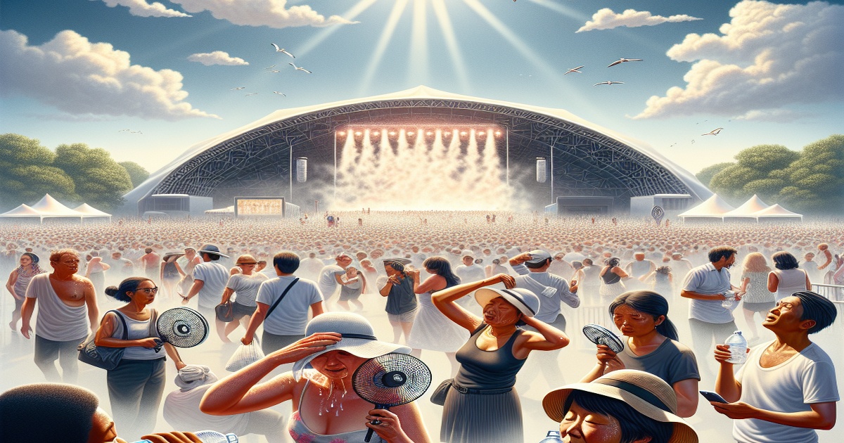 Visitors and Organizers Battle Extreme Heat and Humidity