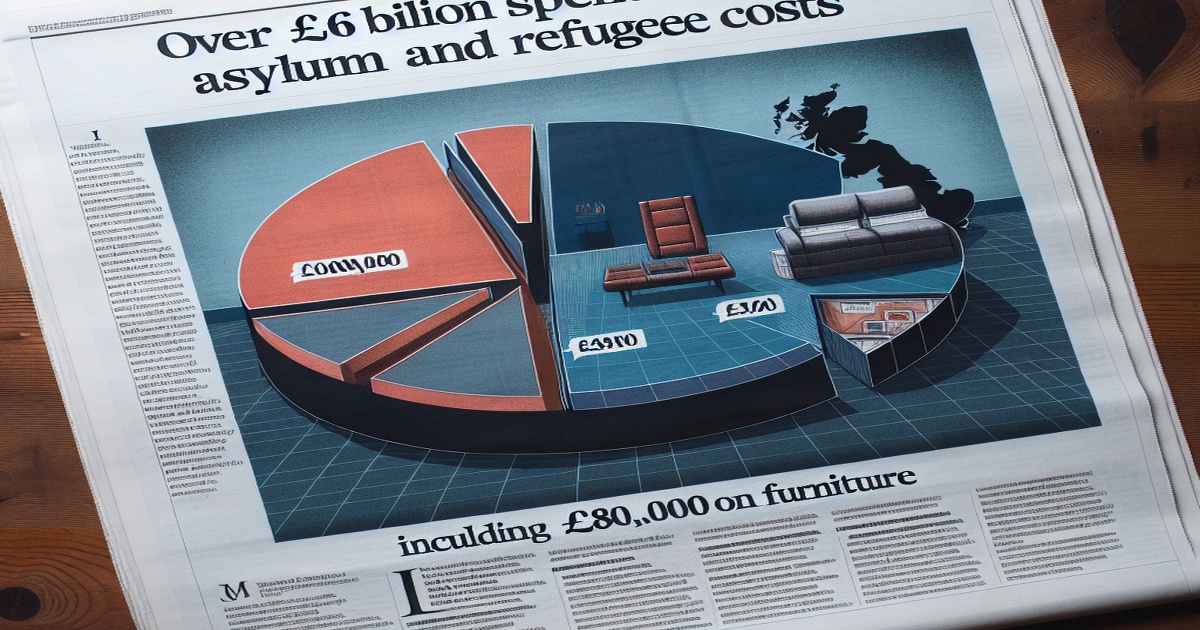 Main image to the post MP Claims Over £6 Billion Spent on Asylum and Refugee Costs in UK, Including £800,000 on Furniture