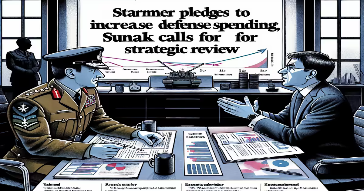 Main image to the post Starmer Pledges to Increase Defense Spending, Sunak Calls for Strategic Review