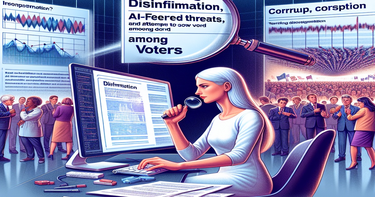 Main image to the post Targeting Disinformation, AI-Fueled Threats, and Attempts to Sow Discord Among Voters