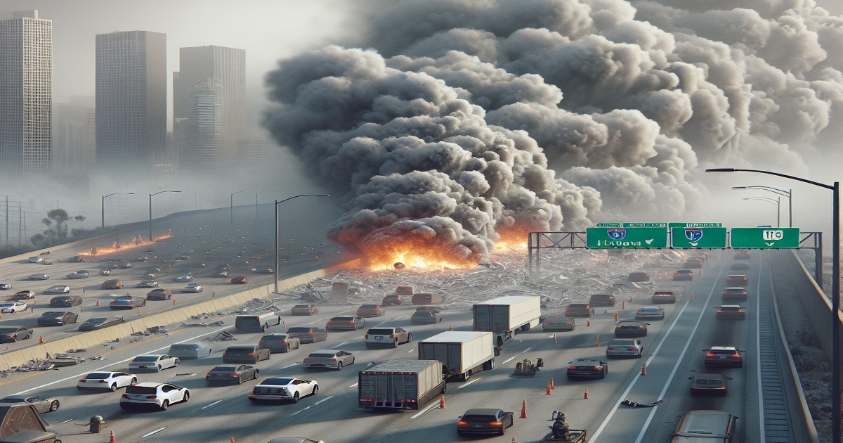 Main image to the post Lithium-Ion Battery Fire Shuts Down I-15, Causing Traffic Chaos and Air Quality Concerns