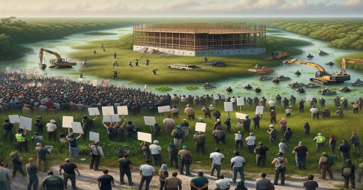 Main image to the post Protests Erupt Over Everglades Detention Center Construction