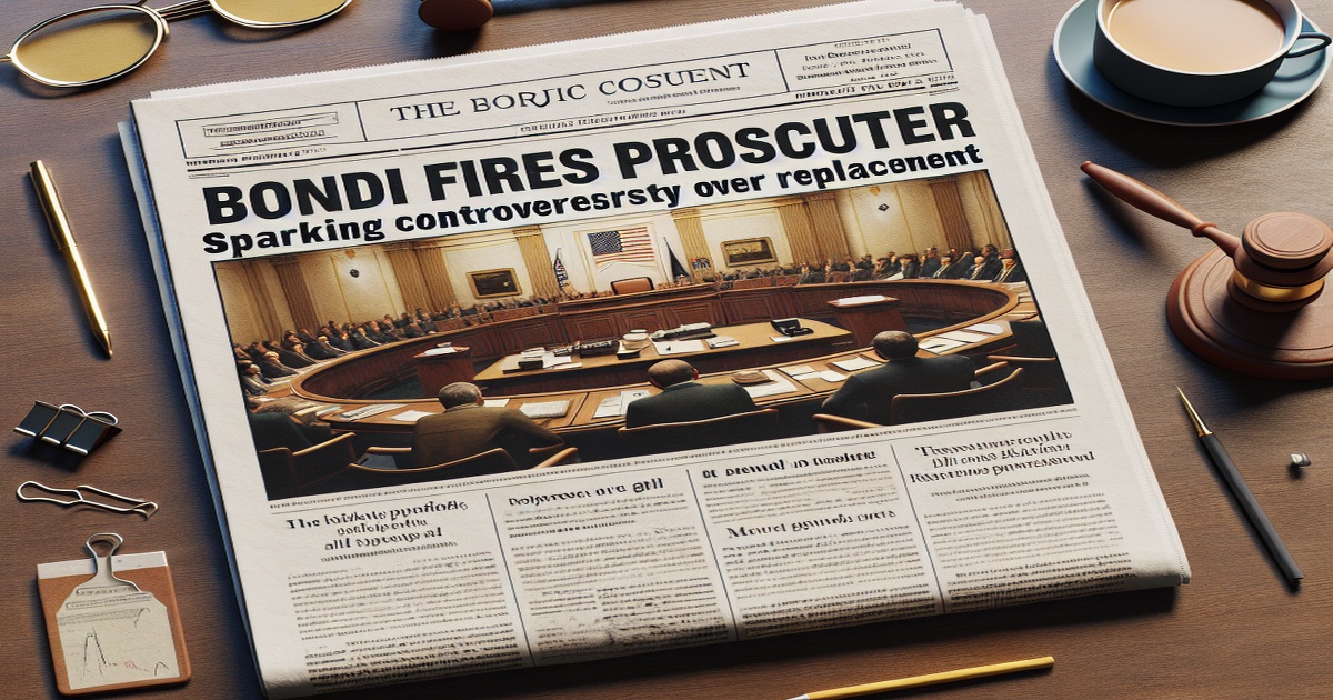 Main image to the post Bondi Fires Prosecutor, Sparking Controversy Over Trump Ally's Replacement