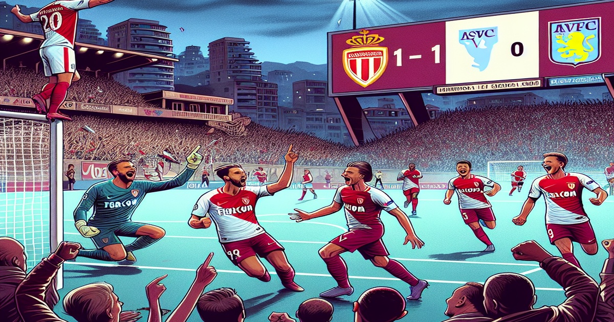 Main image to the post Monaco Secures First Champions League Win of the Year, Edges Out Aston Villa 1-0