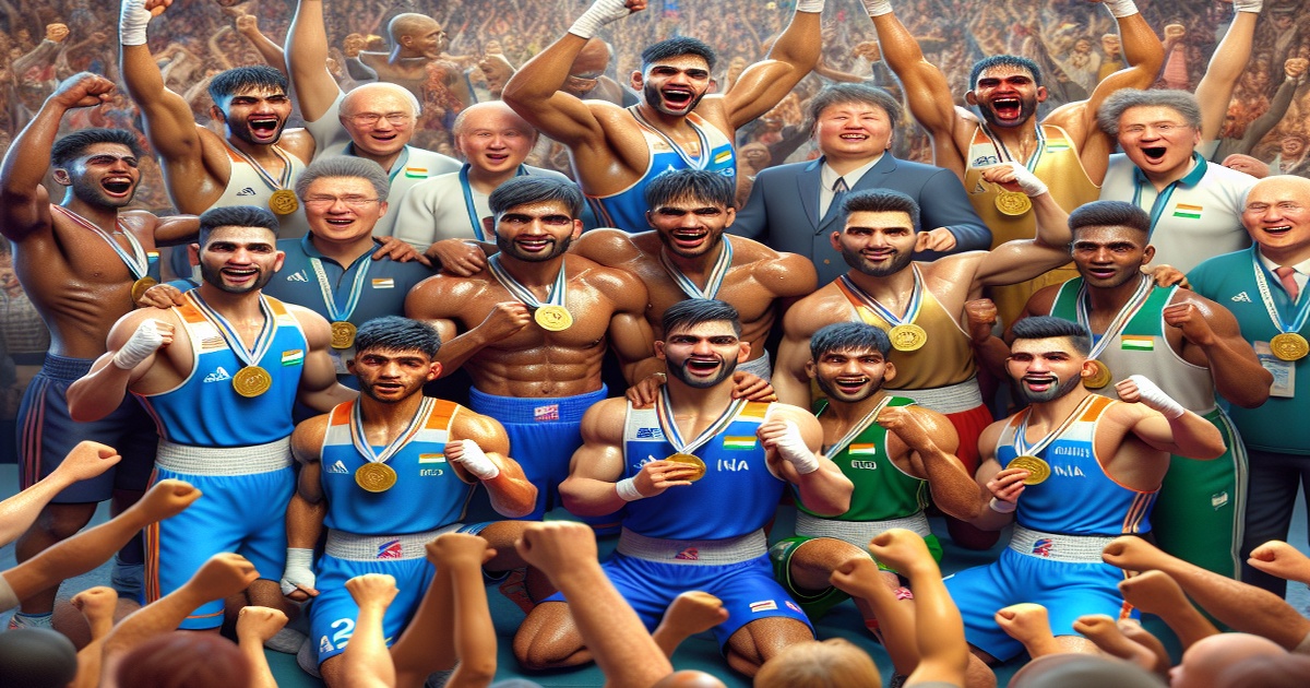 Main image to the post Indian Boxers Shine at World Boxing Cup Astana 2025, Winning Gold Medals