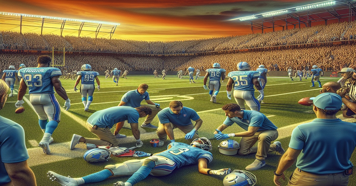 Main image to the post Preseason Game Cut Short After Lions Player Suffers Injury