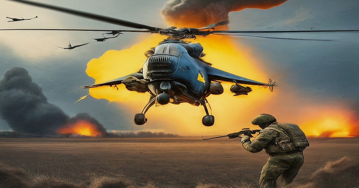 Main image to the post "Ukraine Claims Historic First with Drone Attack on Russian Helicopter"