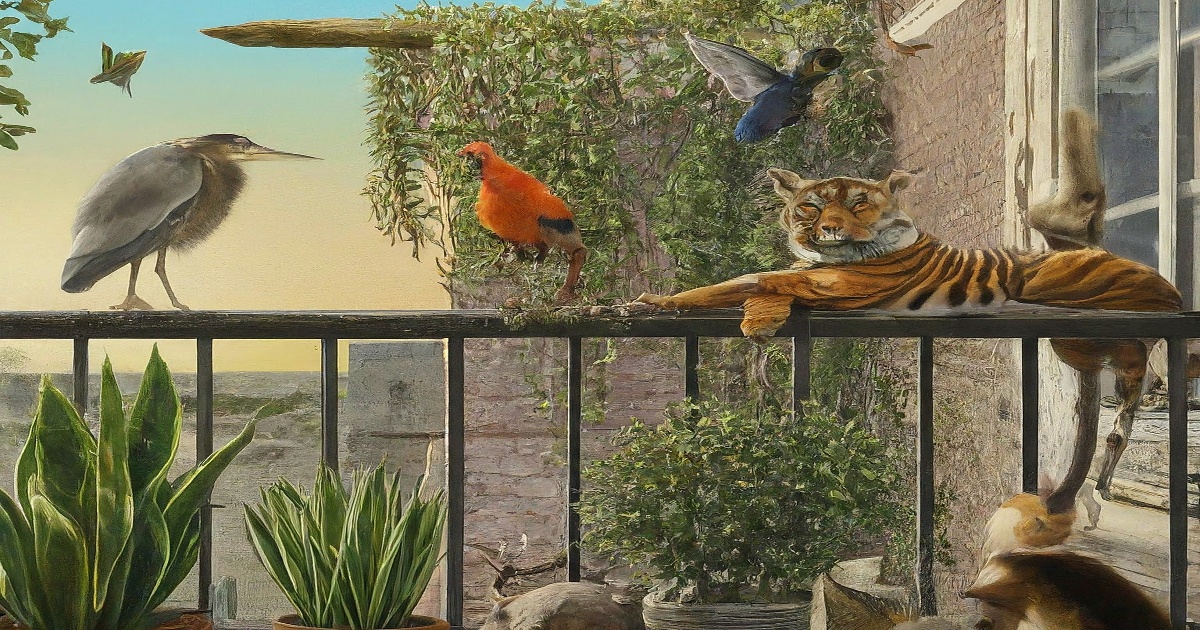Main image to the post College Student Finds Solace in Her Balcony Menagerie