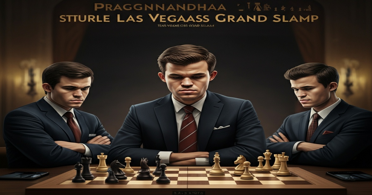 Main image to the post Praggnanandhaa Stuns Carlsen at Las Vegas Chess Grand Slam
