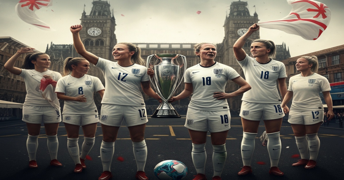 Main image to the post England Women's Football Team Celebrates European Championship Victory with Homecoming Parade