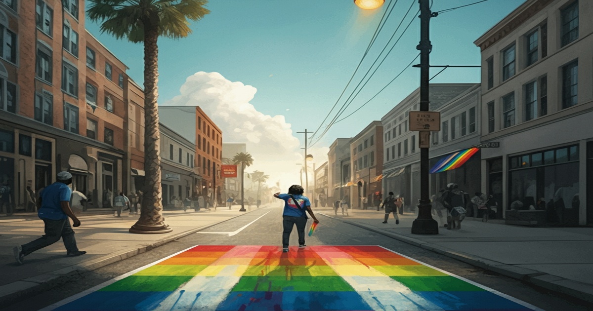 Main image to the post Rainbow Crosswalk Commemorating Pulse Nightclub Victims Painted Over by Florida State