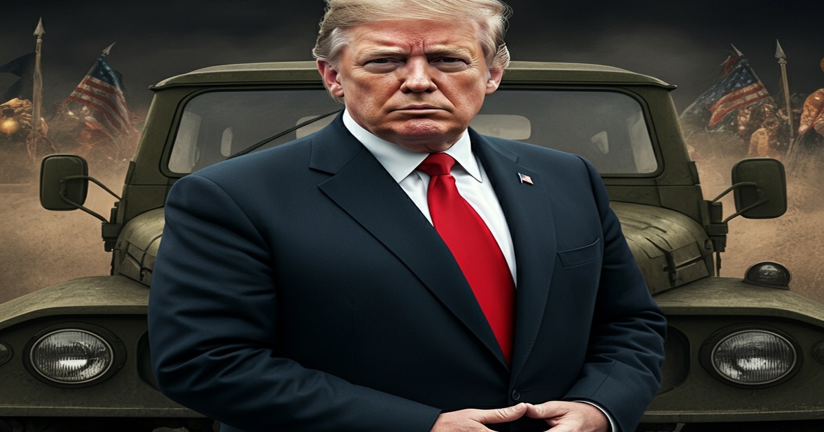 Main image to the post Trump Poses with Soviet Vehicle, Sparks Online Mockery
