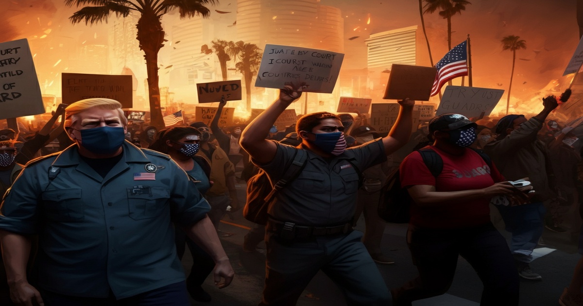 Main image to the post Protests Erupt in Los Angeles as Court Temporarily Supports Trump's Deployment of National Guard